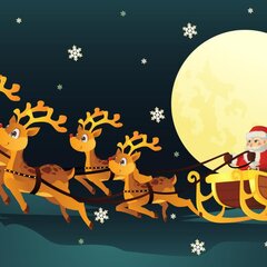 Новогодний Санта спешит к детворе