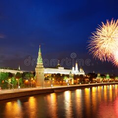 Салют над Кремлем