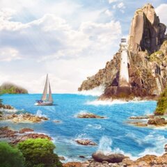 Одинокий парус в море