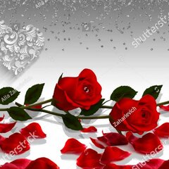 3D Розы для сердец влюбленных