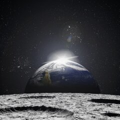 Черно-белая Земля из космоса