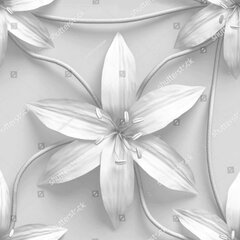 3D Большая белая лилия