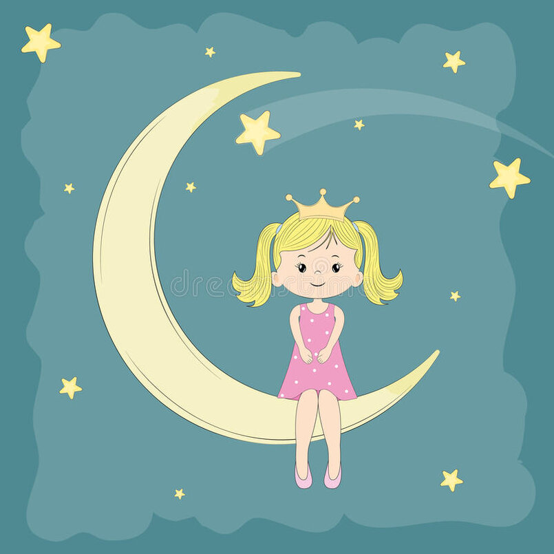 Принцесса месяца. С месяцем девочку. Девочка сидит на Луне. Девочка на Луне. Принцесса Луна.