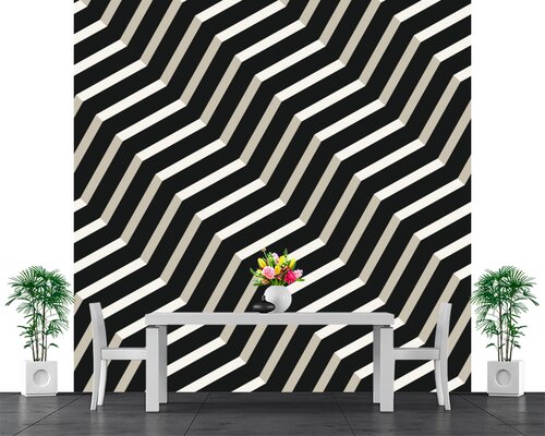 Черно-белые тонкие зигзаги Черно-белые тонкие зигзаги