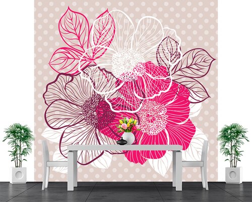 Цветы на винтажном фоне Цветы на винтажном фоне