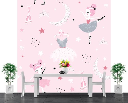 Балеринки на розовом фоне Балеринки на розовом фоне