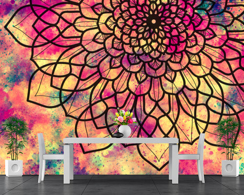 Мандала на ярком фоне Мандала на ярком фоне