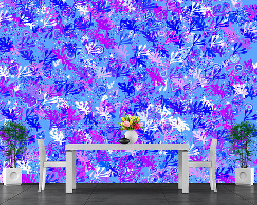 Синие и фиолетовые мазки Синие и фиолетовые мазки