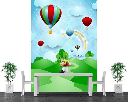 Воздушные шары и радуга Воздушные шары и радуга