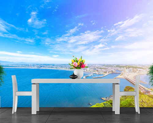 Панорама морского города Панорама морского города