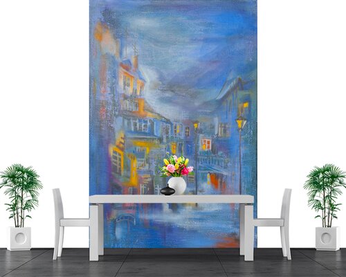 Город нарисованный пастелью Город нарисованный пастелью