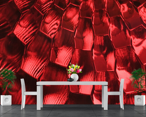 Красная необычная абстракция Красная необычная абстракция