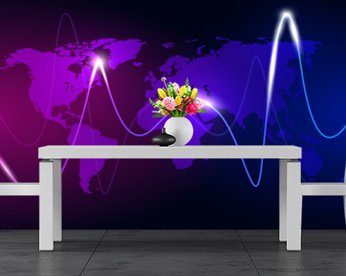 Волна на карте мира Волна на карте мира