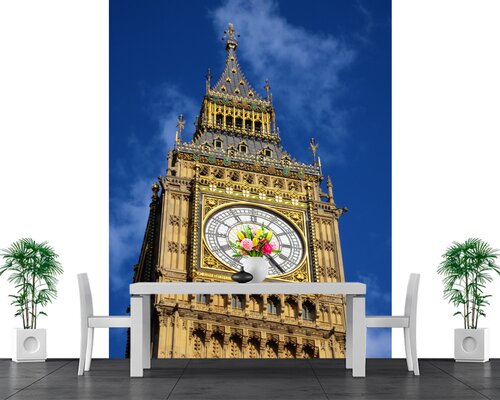 Биг-Бен на фоне синего неба Биг-Бен на фоне синего неба