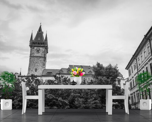 Старый город в монохроме Старый город в монохроме