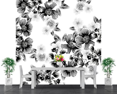 Черно-белые цветы Черно-белые цветы