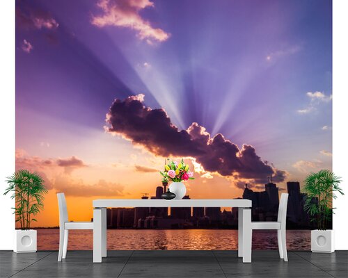 Закат над большим городом Закат над большим городом