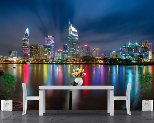 Красивый ночной город Красивый ночной город