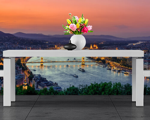 Ночной город на реке Ночной город на реке