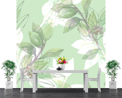 Белые листья на зеленом фоне Белые листья на зеленом фоне