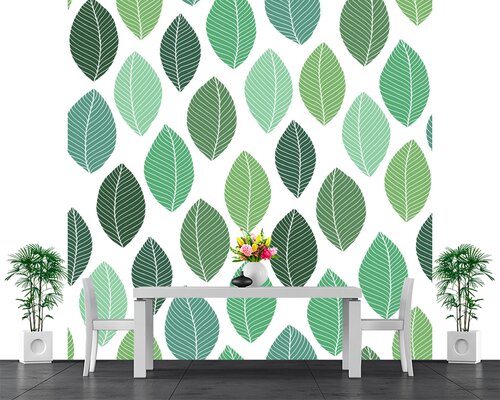 Абстракция из зеленых листьев Абстракция из зеленых листьев