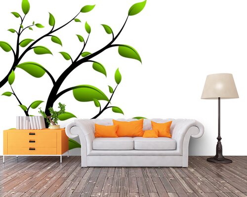 Ветка дерева с листочками Ветка дерева с листочками