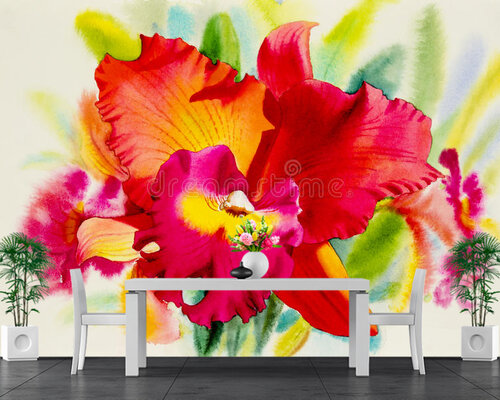 Яркая акварель. Цветок Яркая акварель. Цветок