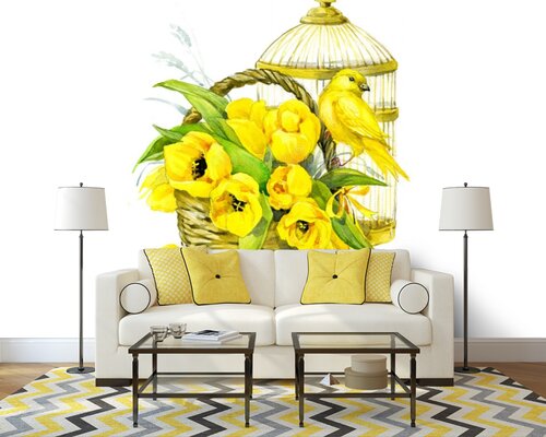 Букет желтых тюльпанов для желтой канарейки Букет желтых тюльпанов для желтой канарейки