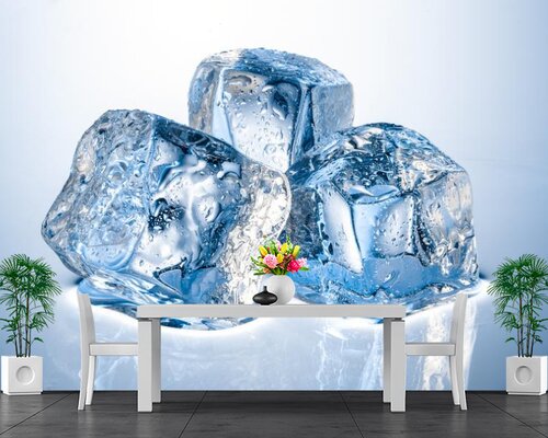 Кубики льда на стекле Кубики льда на стекле