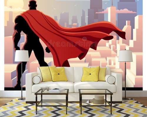 Супергерой сторожит город Супергерой сторожит город