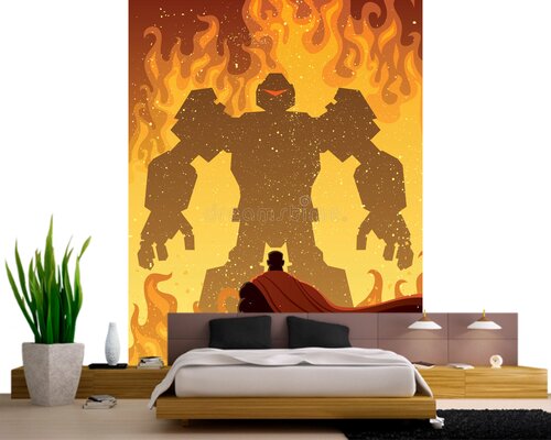 Противостояние Супергероя и робота Противостояние Супергероя и робота