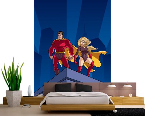 Наблюдают за городом: Супергерои на крыше Наблюдают за городом: Супергерои на крыше