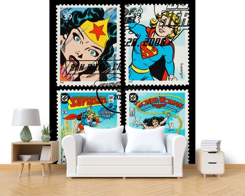 Марки с супергероинями Марки с супергероинями