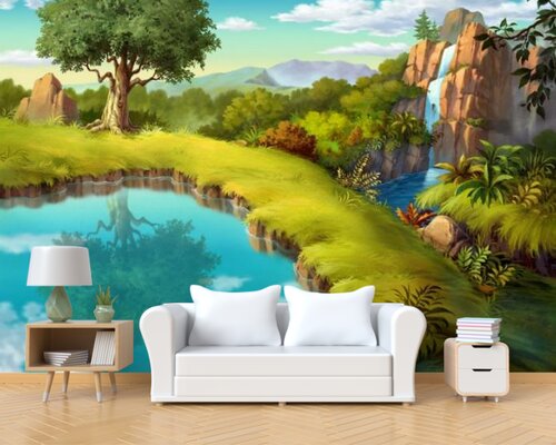 Сказочное дерево на пруду Сказочное дерево на пруду