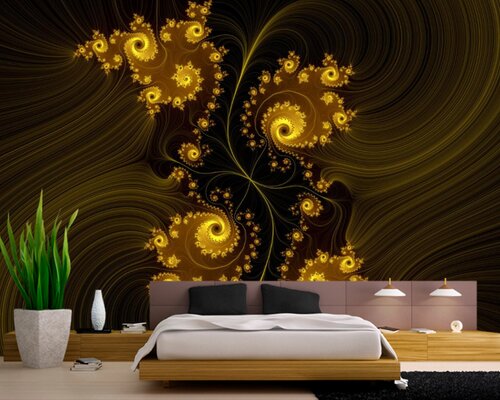 Золотистые узоры на темном фоне Золотистые узоры на темном фоне