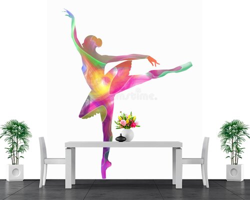 Летящий силуэт балерины Летящий силуэт балерины