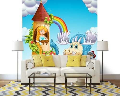 Длинноволосая Рапунцель и рыцарь Длинноволосая Рапунцель и рыцарь