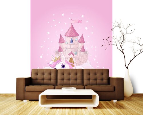 Розовый пони и замок Розовый пони и замок