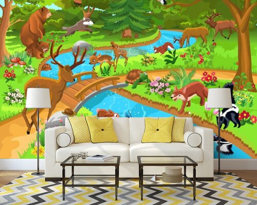 Сказочные жители леса на водопое Сказочные жители леса на водопое