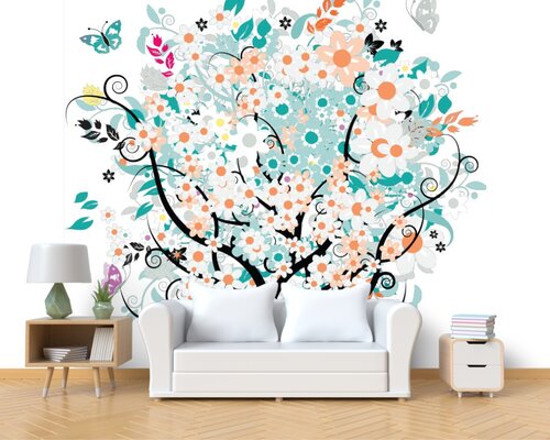 Дерево окруженное бабочками Дерево окруженное бабочками