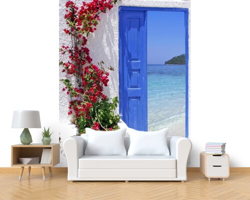 Греческий дворик с видом на море Греческий дворик с видом на море