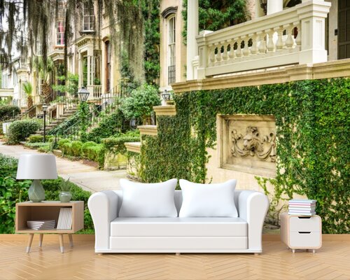 Улочка с домами увитыми зеленью Улочка с домами увитыми зеленью