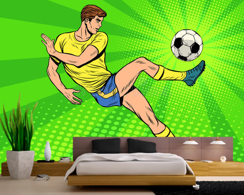 Футболист забивающий гол Футболист забивающий гол