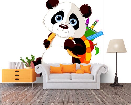 Мишка-панда идет в школу Мишка-панда идет в школу