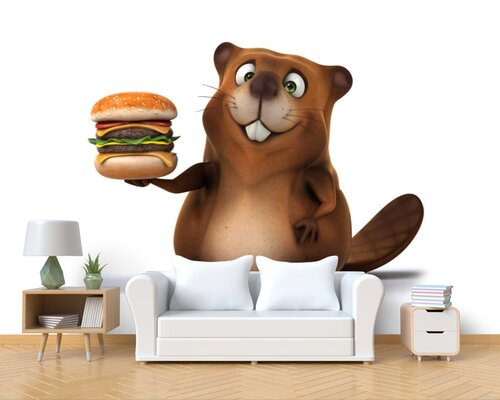 Бобер с гамбургером Бобер с гамбургером