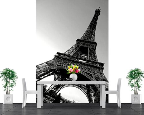 Черно-белое фото Эйфелевой башни Черно-белое фото Эйфелевой башни