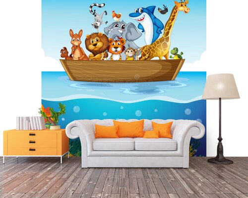 Зверята из джунглей на кораблике Зверята из джунглей на кораблике