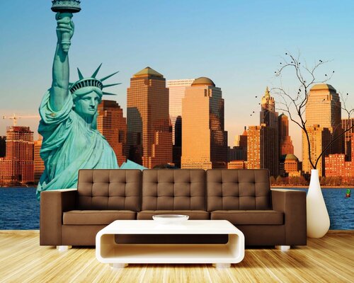 Статуя свободы на фоне Нью-Йорка Статуя свободы на фоне Нью-Йорка