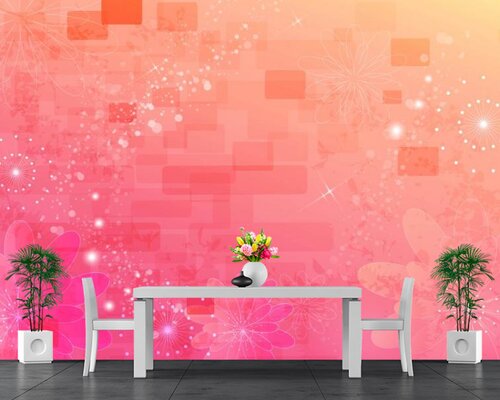 Радостная розовая стена Радостная розовая стена