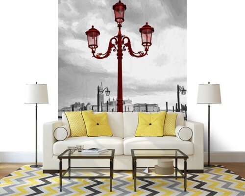 Красный городской фонарь Красный городской фонарь